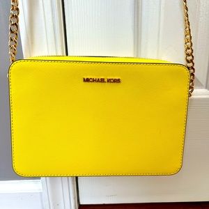 Yellow Michael Kors crossbody bag
